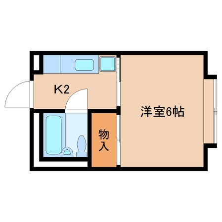 草薙駅 徒歩10分 3階の物件間取画像